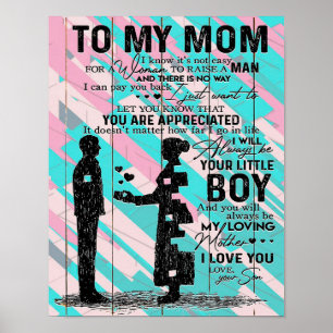 Poster Mon Fils À Maman Cadeau Pour Maman, Maman Idée Cad