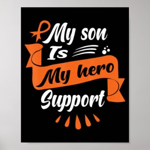 Poster Mon Fils Est Mon Héros Soutien Leucémie Cancer