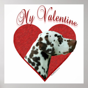 Poster Mon foie Dalmatien Valentine