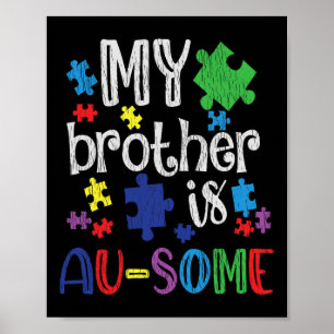 Poster Mon Frère Est Une Fantastique Soeur Autiste Enfant