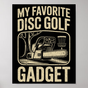 Poster Mon gadget préféré de disc golf drôle de disc golf