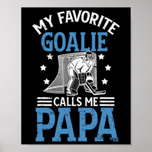Poster Mon gardien de but de hockey sur glace préféré Pap