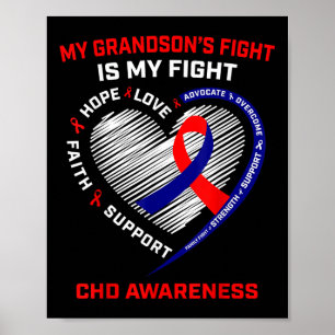 Poster Mon Grand-Fils Lutte Est Ma Lutte Maladie Cardiaqu