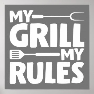 Poster Mon Grill Mes règles