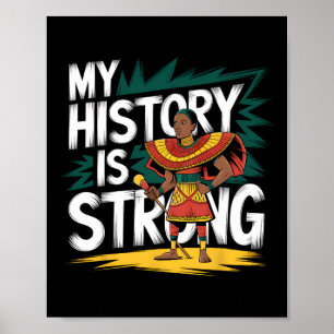 Poster Mon histoire est forte Mois de l'histoire des Noir