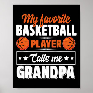 Poster Mon Joueur Bysketbyll Favori M'Appelle Grandpa Cut