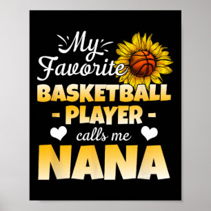 Poster Mon Joueur Bysketbyll Favori M'Appelle Nana 1