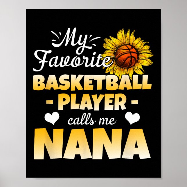 Poster Mon Joueur Bysketbyll Favori M'Appelle Nana 1 (Devant)