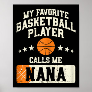 Poster Mon Joueur Bysketbyll Favori M'Appelle Nana Grandm