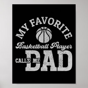 Poster Mon Joueur favori Bysketbyll M'appelle Papa Père