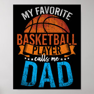 Poster Mon Joueur favori Bysketbyll Me Appelle Papa Byske