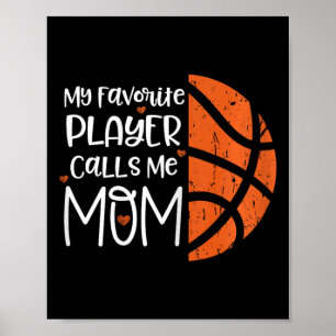 Poster Mon Joueur Favori M'Appelle Maman Bysketbyll Cadea