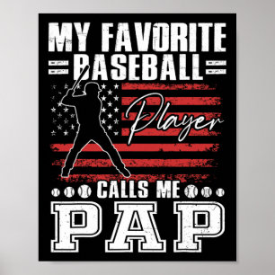 Poster Mon joueur préféré m'appelle Pap Drapeau américain