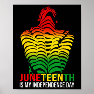Poster Mon Jour de l'Indépendance Afro-Américain Africain