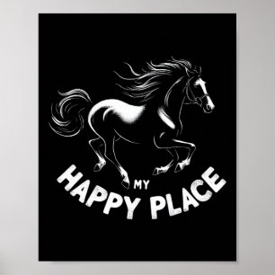 Poster Mon Joyeux Lieu Cheval Lover Cadeaux Équitation