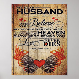 Poster Mon mari cadeau d'anniversaire   Lettre Pour Mari 