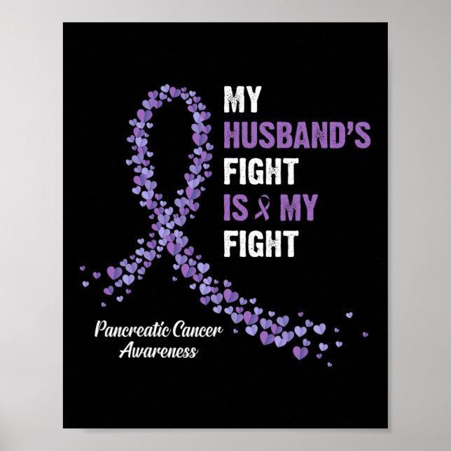 Poster Mon mari combat mon cancer du pancréas combat (Devant)