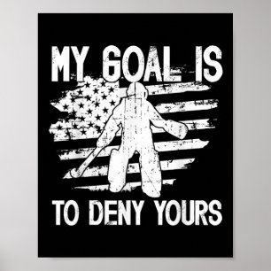 Poster Mon objectif Field Hockey Gardien de but Field Hoc