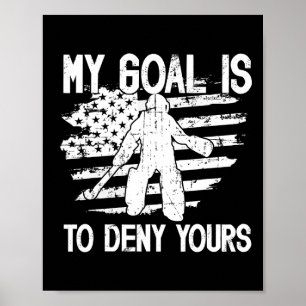 Poster Mon objectif hockey sur gazon gardien de but hocke