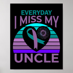 Poster Mon Oncle Coeur Tournesol Suicide Sensibilisation