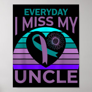 Poster Mon Oncle Coeur Tournesol Suicide Sensibilisation