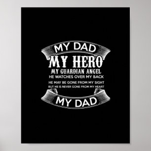 Poster mon père mon héros mon ange gardien il regarde s