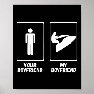 Poster Mon petit ami en moto aquatique Jetski Jet Skier e