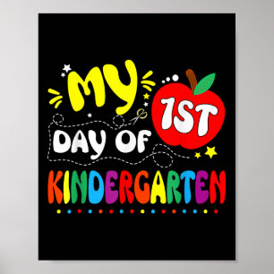 Poster Mon premier jour de maternelle Enseignant Enfants 
