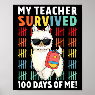 Poster Mon Professeur A Survécu 100 Jours De Moi 100E Jou
