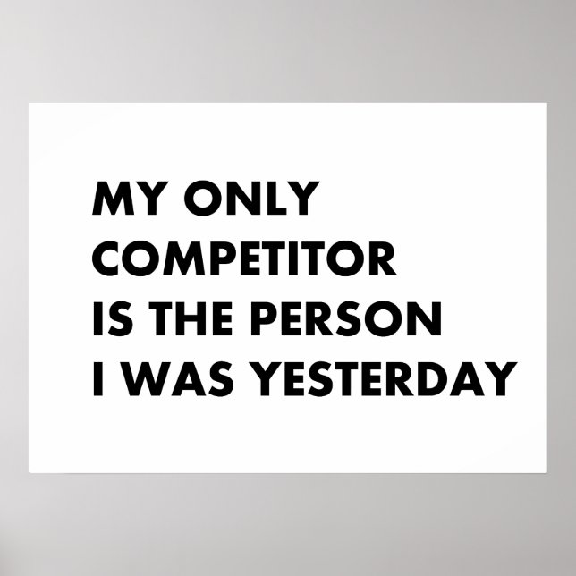 Poster Mon seul concurrent (Devant)