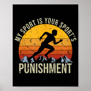 Poster Mon Sport Est Votre Punition Sportive Cross Cou