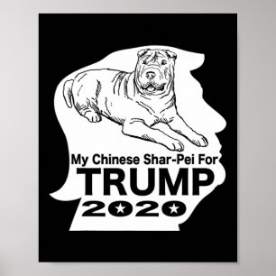 Poster Mon T-Shirt chinois Shar-pei pour Trump