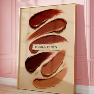 Poster Mon Teint Mon Histoire Maquillage Beauté Murale