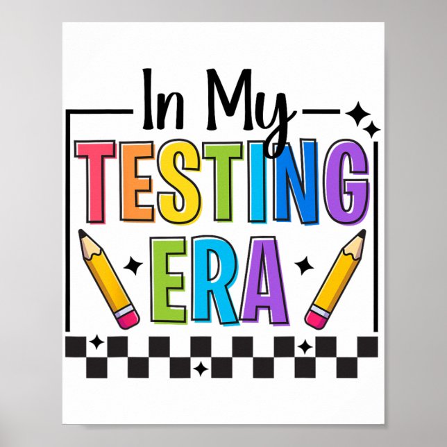 Poster Mon test de l'ère Jour de test Enseignant Jour de  (Devant)