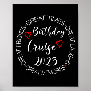 Poster Mon voyage de croisière d'anniversaire 2025 Vacati