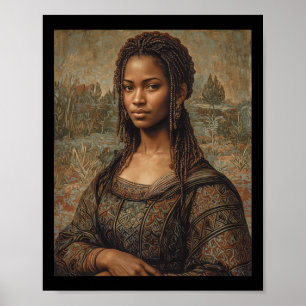 Poster Mona Lisa Art Noir Jeu 10ème Jour Black Pride Wom