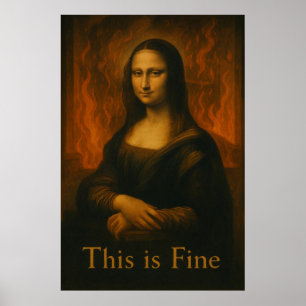 Poster Mona Lisa C'est un beau mème