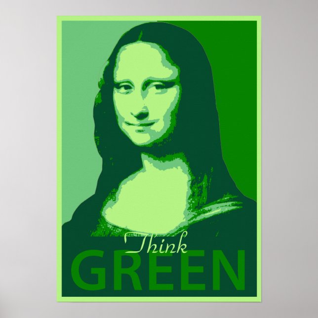 Poster Mona Lisa est verte (Devant)