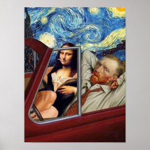 Poster Mona Lisa et Van Gogh