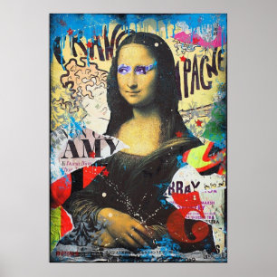 Poster mona lisa, leonard de vinci, art classique, renais
