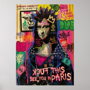 Poster mona lisa, leonard de vinci, art classique, renais