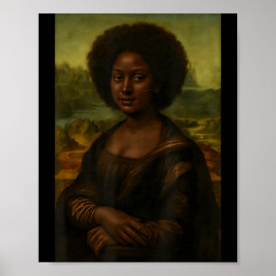 Poster Mona Lisa noire Afro Africaine Mélanine Histoire d