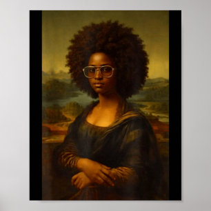 Poster Mona Lisa noire Afro Afro-Américaine Histoire noir