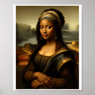 Poster Mona Lisa noire Histoire noire afro-américaine Mon
