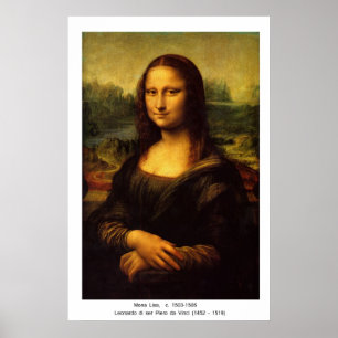 Poster Mona Lisa par Leonardo Da Vinci