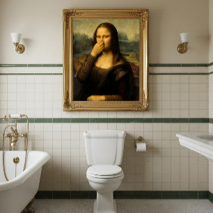 Poster Mona Lisa se tenant le nez n°2