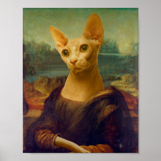 Poster Mona Lisa Sphynx `Chat
