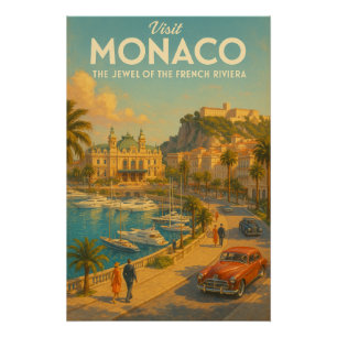 Poster Monaco – Le Joyau de la Riviera française.