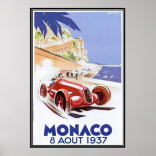 Poster Monaco vintage -