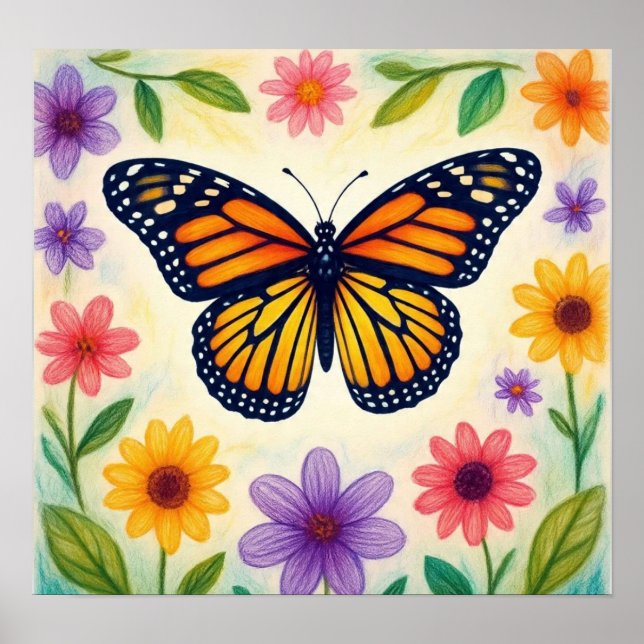 Poster MonarchDaisyGarden (Devant)